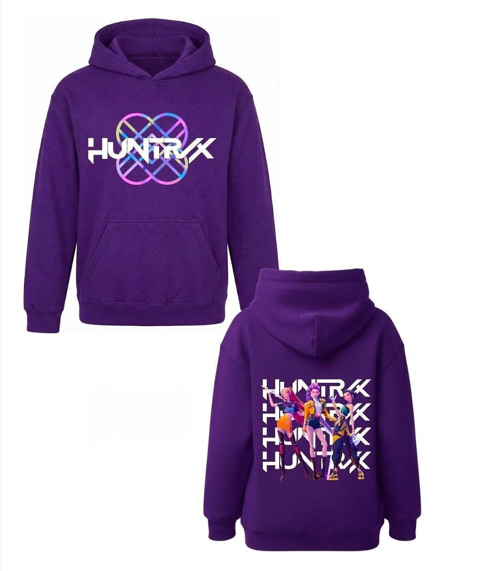 Huntrix Front Pocket Purple Double Sided Hoodie