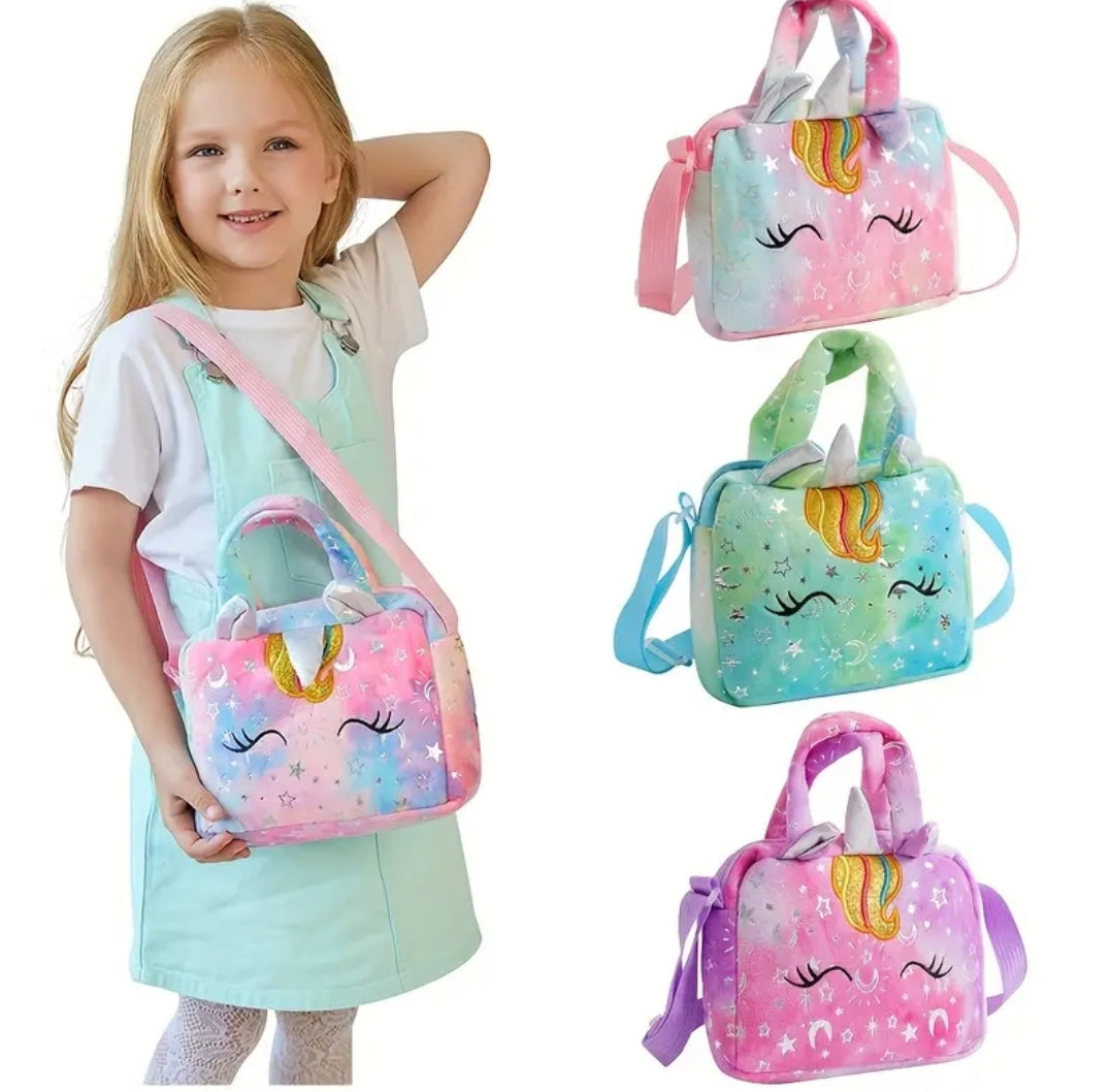 Fluffy unicorn bag