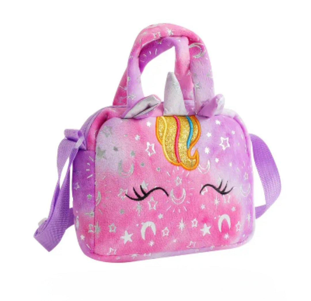 Fluffy unicorn bag