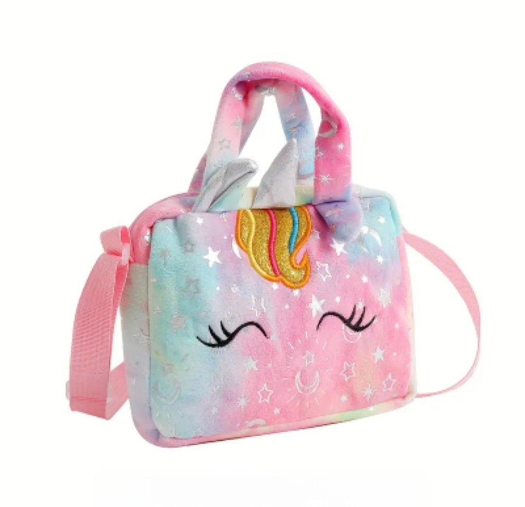Fluffy unicorn bag