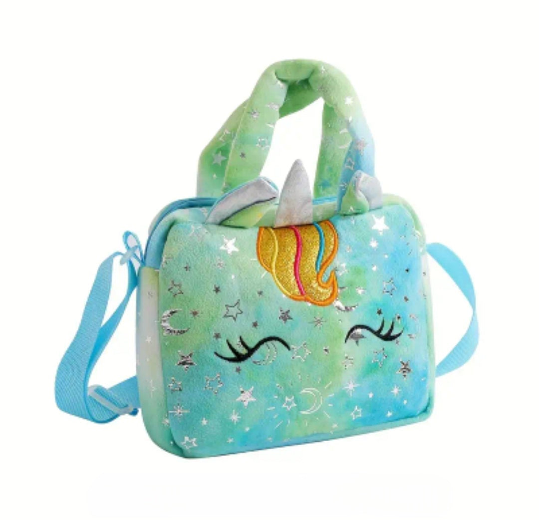Fluffy unicorn bag