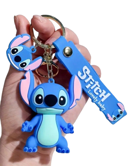 Angel and Stitch Keychain