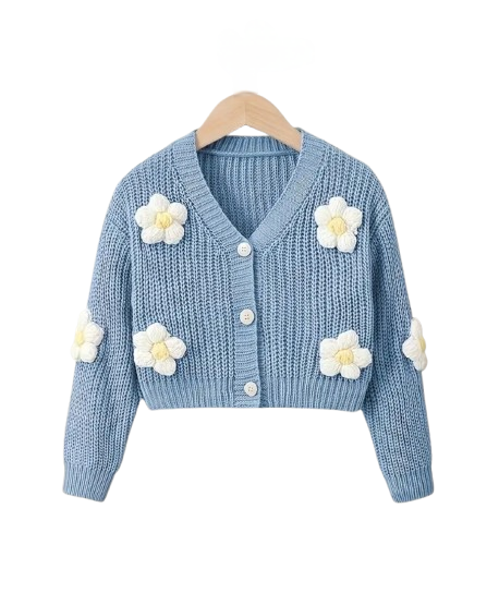 Blue Daisy Cardigan