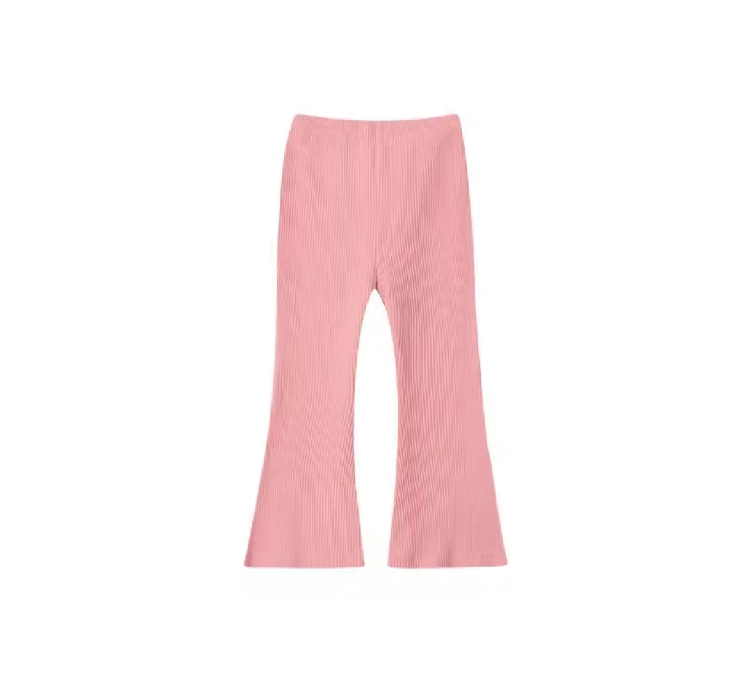 Pink ribbed Leggings