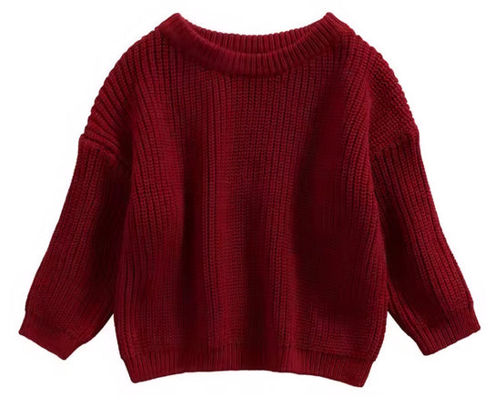 Red knit sweater