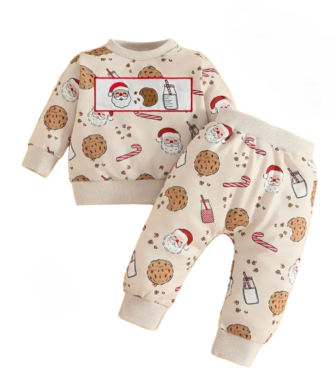 Cookies And Milk Santa Set