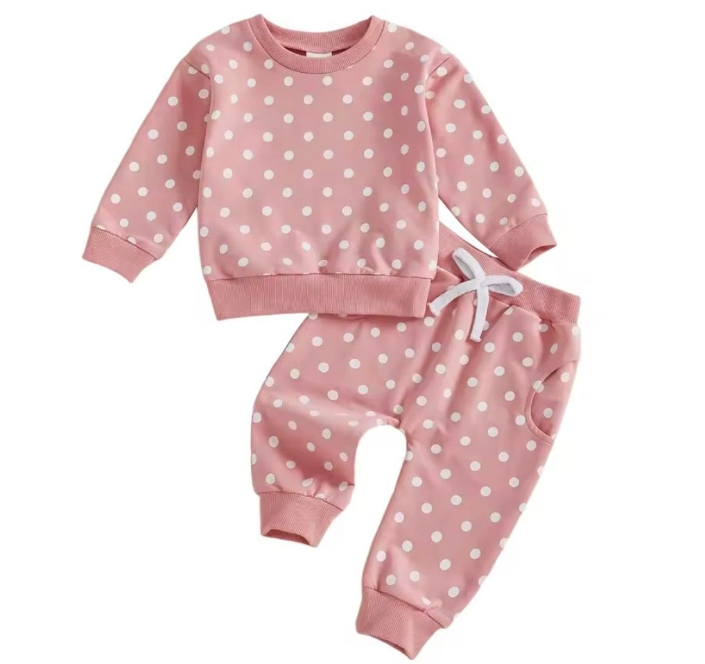 Pink dotted Set
