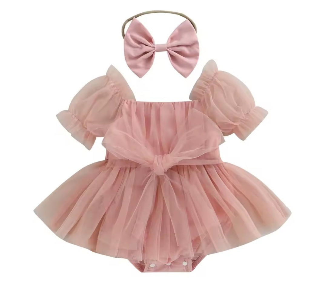 Tulle Bow Romper