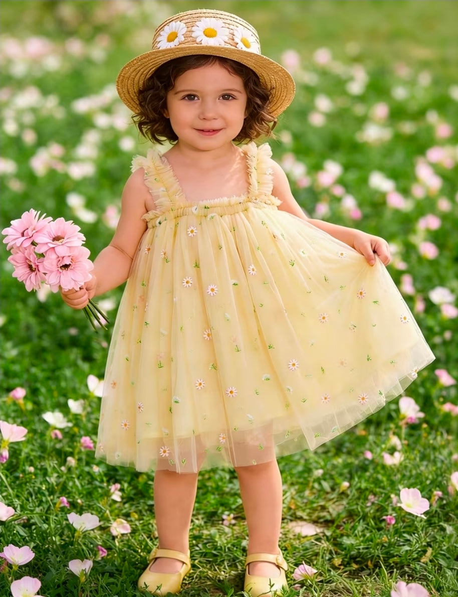 Yellow Daisy Tutu Dress