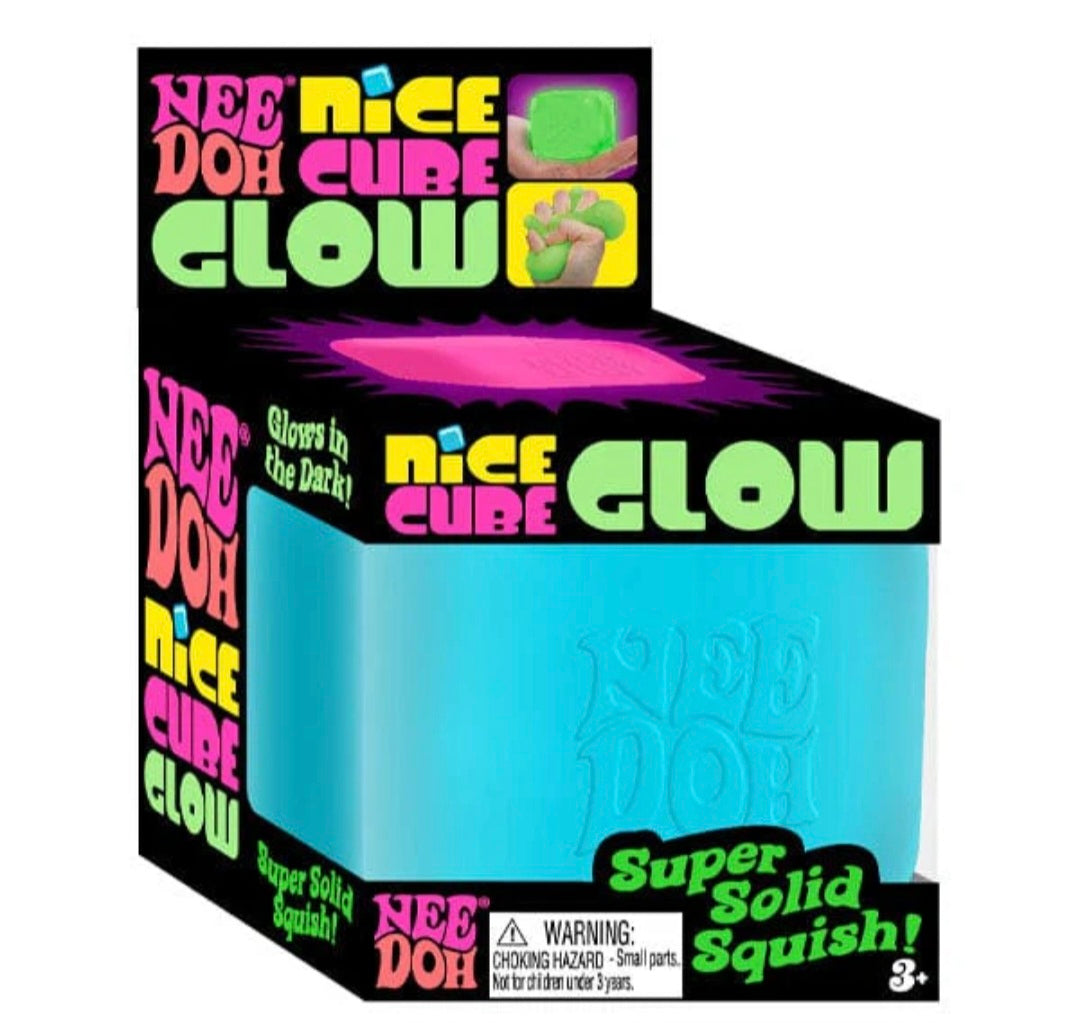 Nee Doh® GLOW Cube Squishy Fidget Stress Ball (1pc)