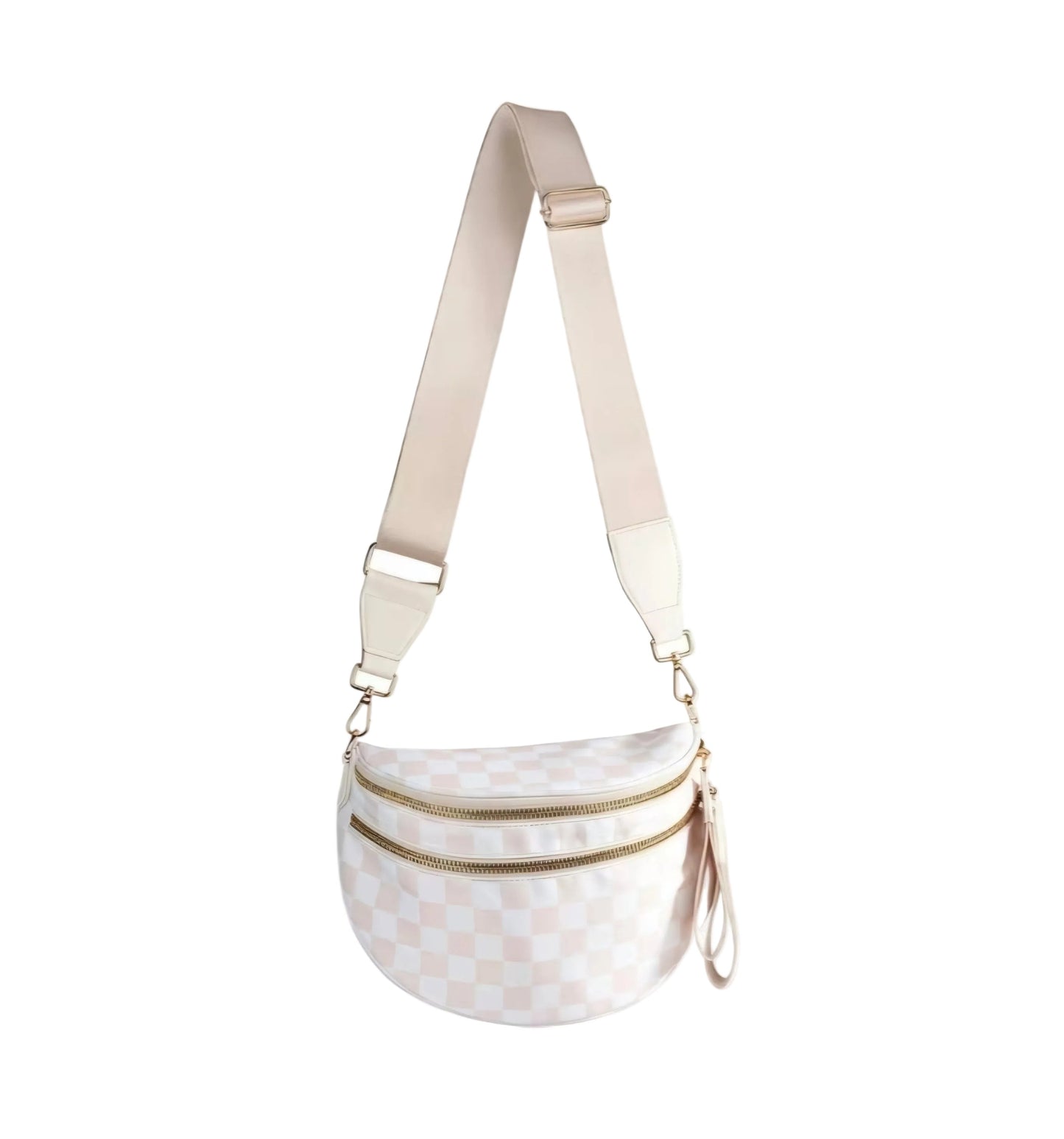 Large Capacity Beige Crossbody Bag