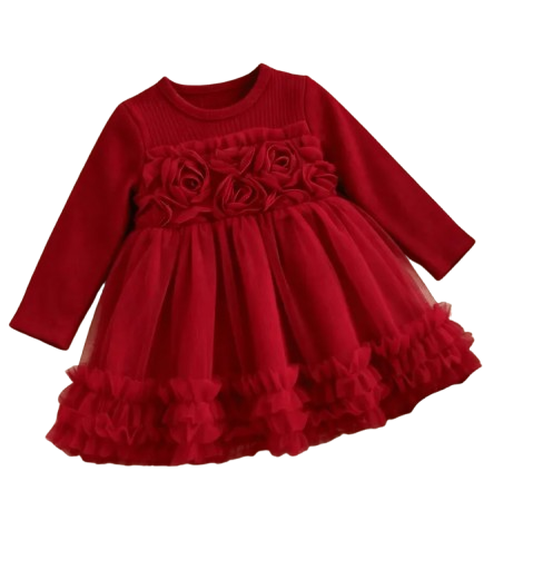 Red tulle baby sress