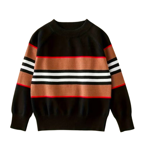 Black colourblock sweater
