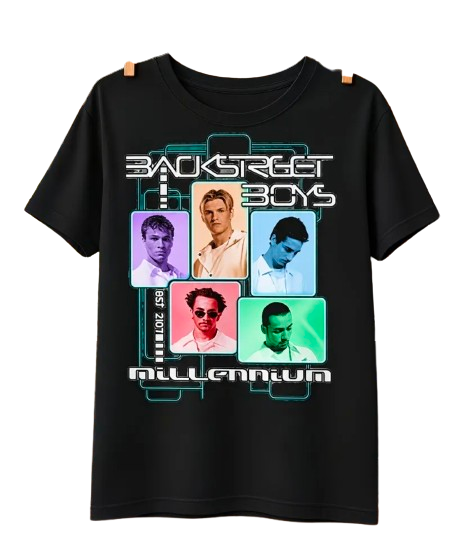 Black Backstreet Boys Tshirt Adult