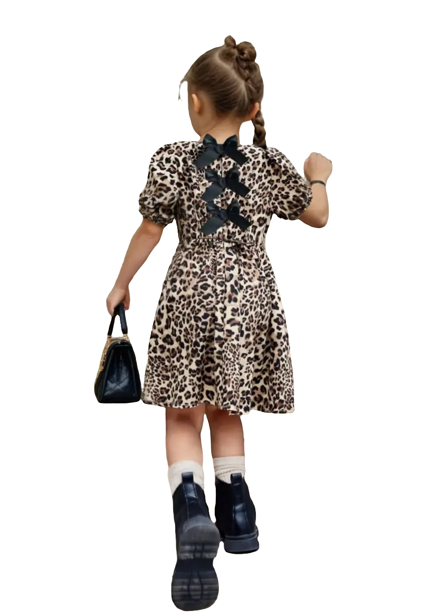 Leopard Bow Dress