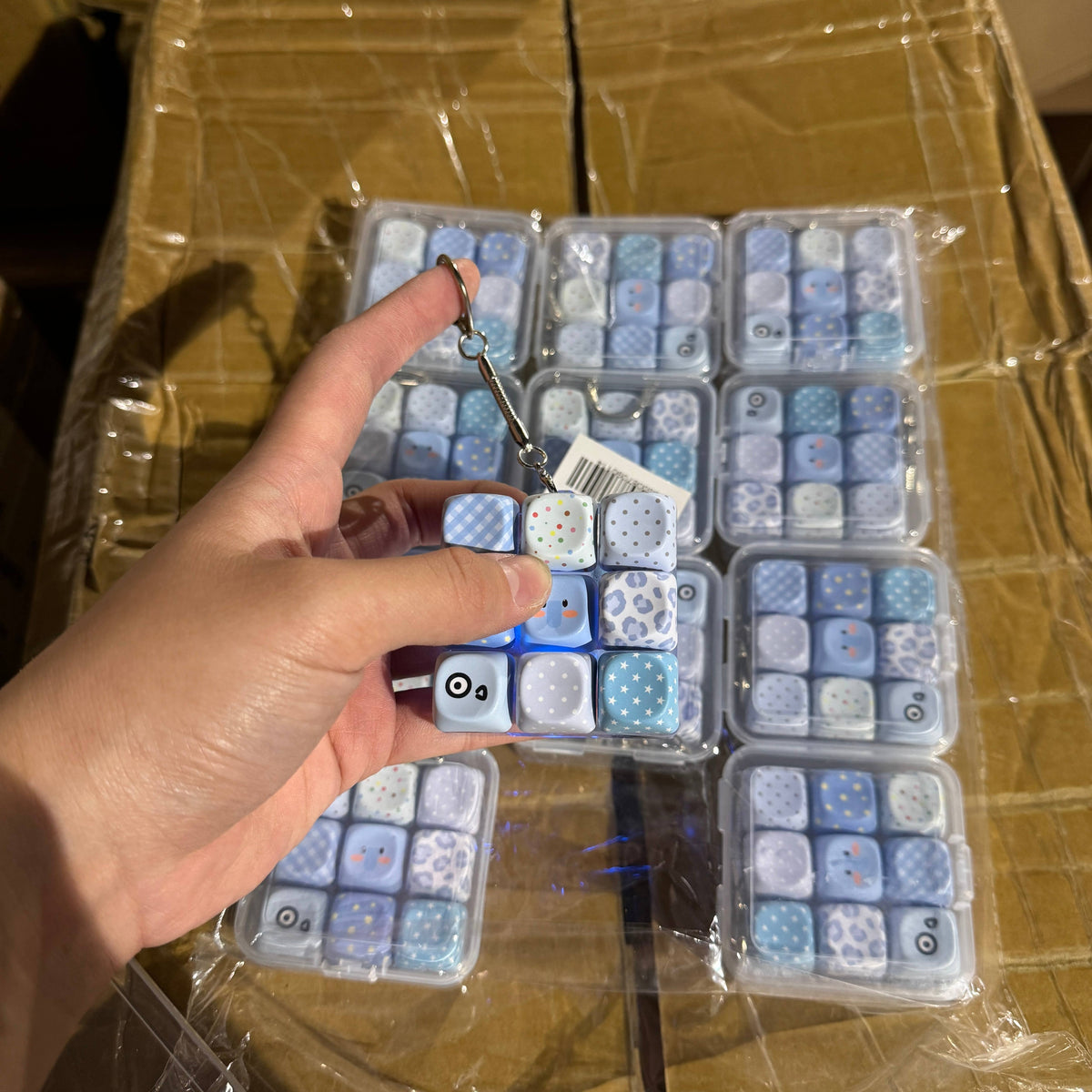 9-Keycap Blue Pattern Light Up