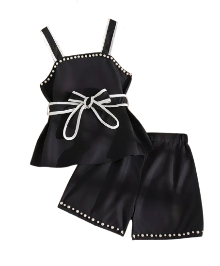 Black and white short set