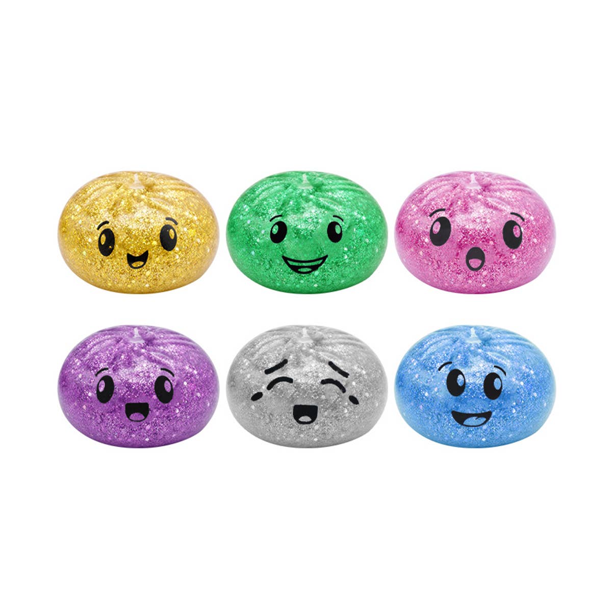 Squishy Mini Glitter Dumpling in Steamer
