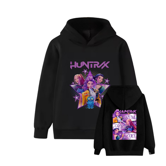 K Pop - Demon Hunters - Huntrix double-sided hoodie