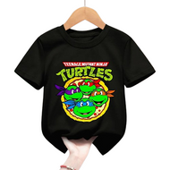 Black ninja turtles pizza tshirt