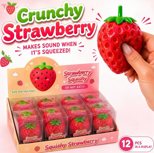 Crunchy Strawberry ASMR Crunch Squishy Stress Toy