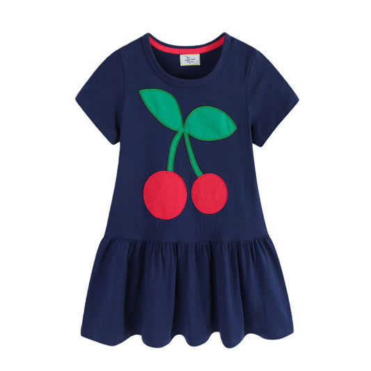 Navy Blue cherry dress