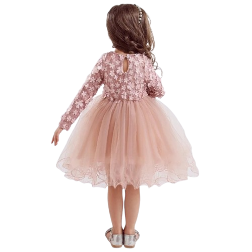 Pink Floral Sparkle Dress