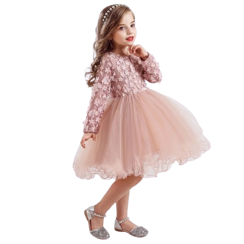 Pink Floral Sparkle Dress