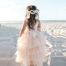 Load image into Gallery viewer, Champagne pink ruffle dress
