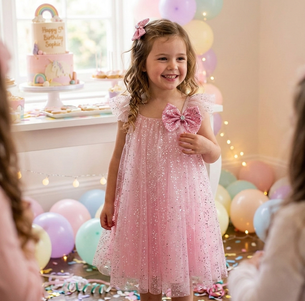 Pink sparkle dress