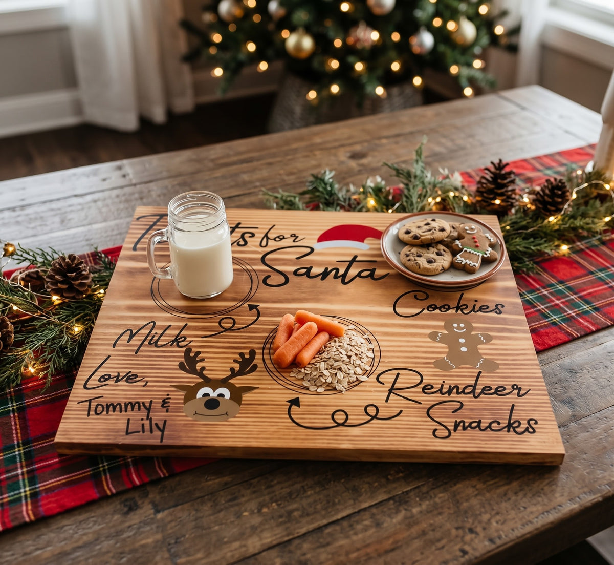 Treats For Santa Bamboo Board