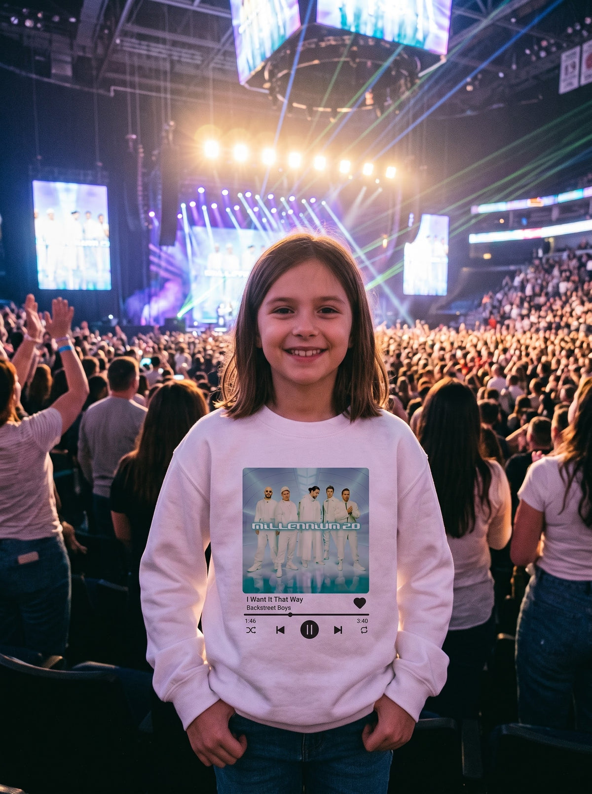 White Backstreet Boys Crew Neck Kids