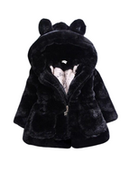 Black Teddy faux Furr coat