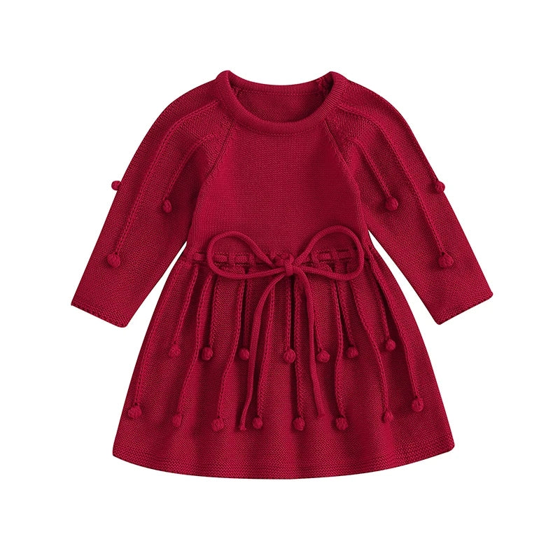 Knit red dress