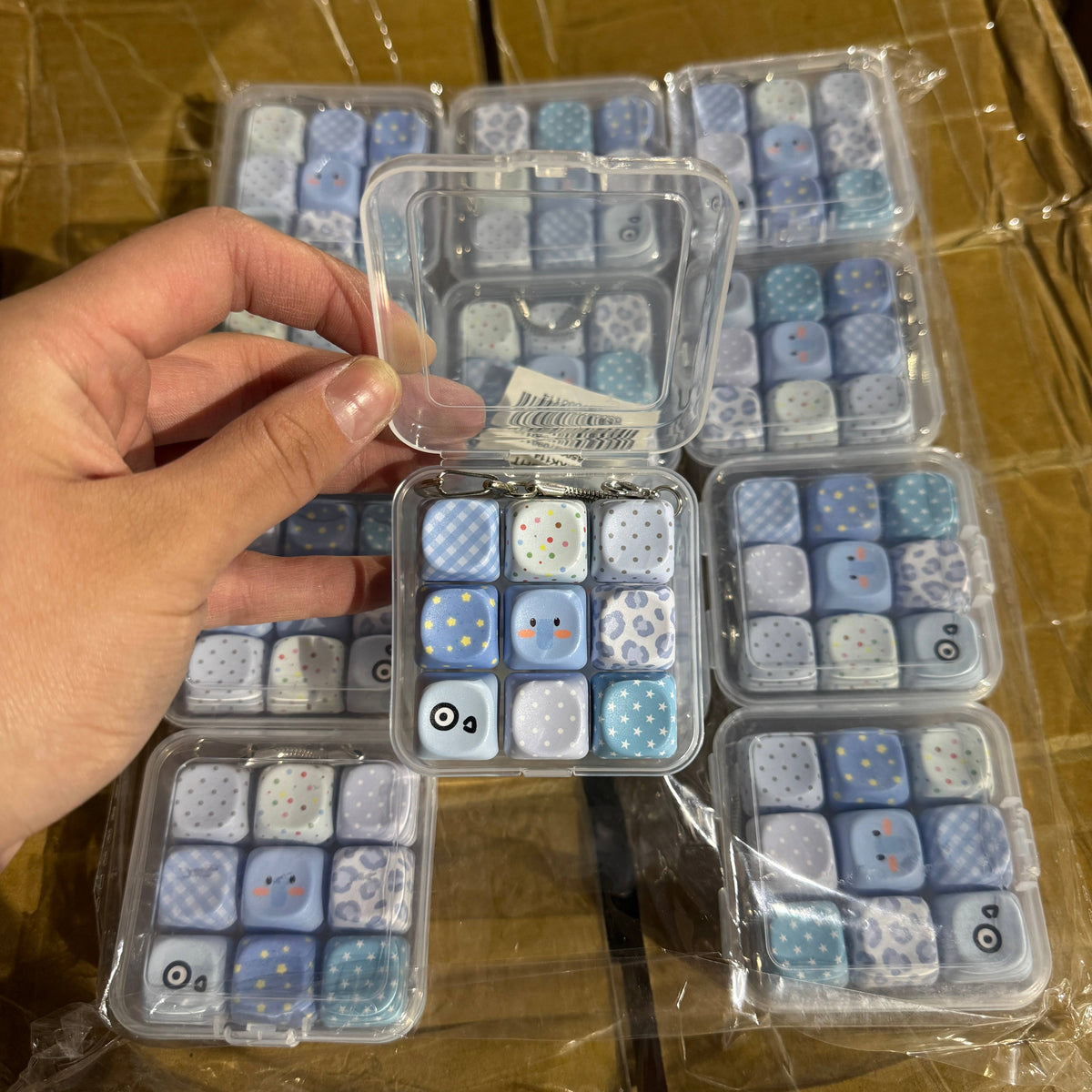 9-Keycap Blue Pattern Light Up