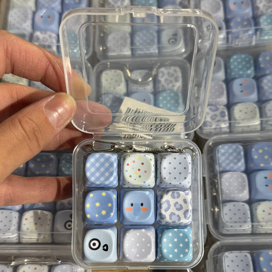 9-Keycap Blue Pattern Light Up