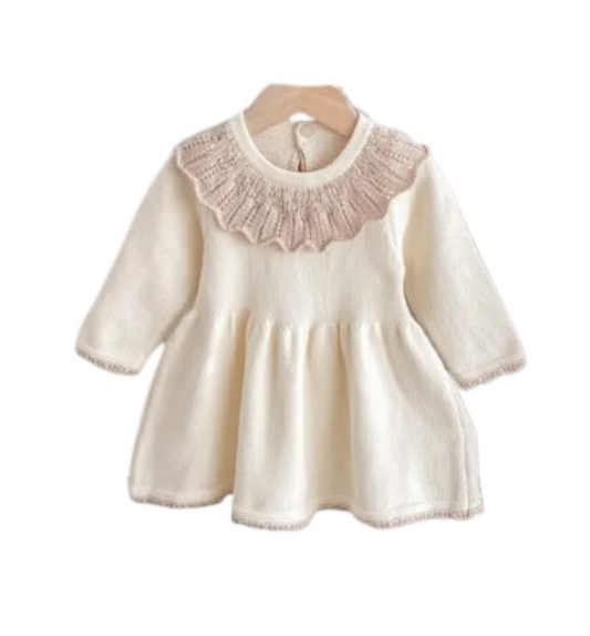 Knit Collared Baby Dress