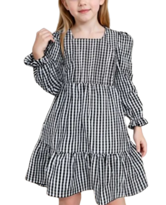 Gingham prairie dress
