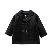 Black collar coat