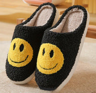 Black smile slippers