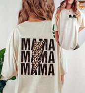 Mama leopard lightning tshirt