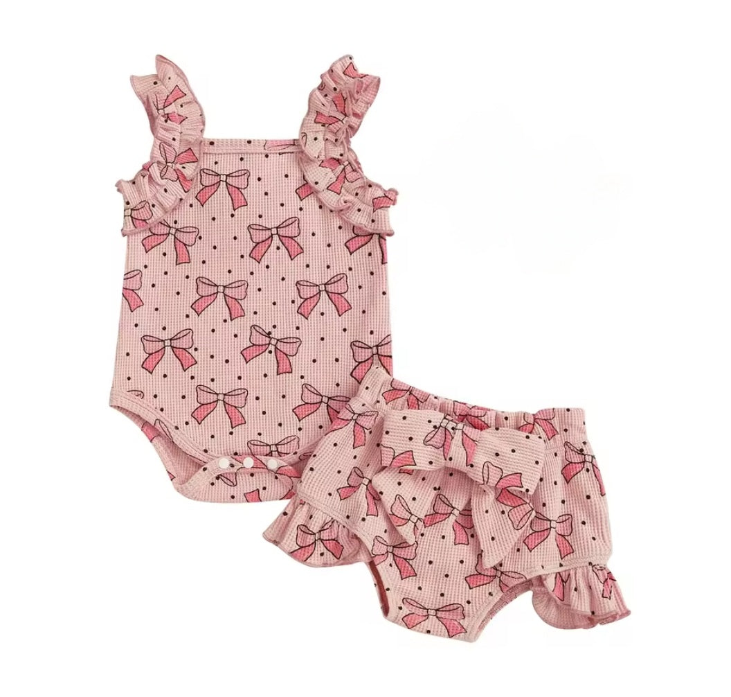 Ruffle Bow 2 Piece Set