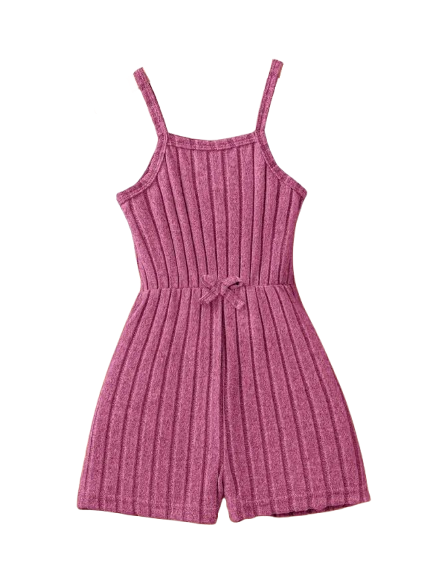 Hot Pink Knit Romper