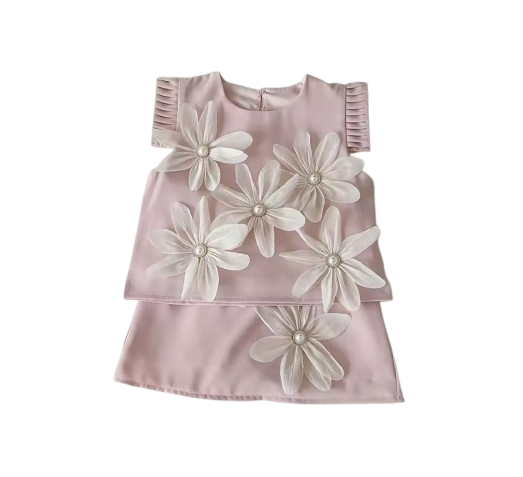 Luxury Flower Skirt Set