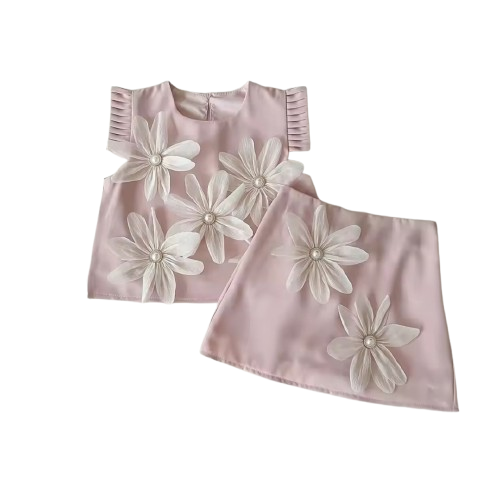 Luxury Flower Skirt Set
