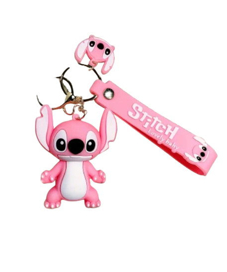 Angel and Stitch Keychain