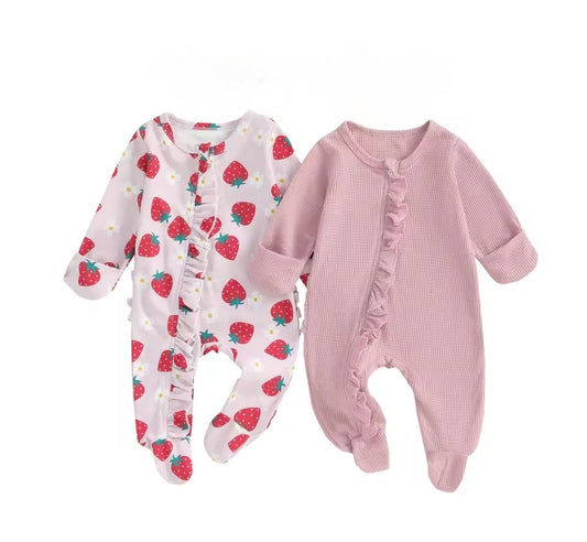 New Born ruffle sleepies
