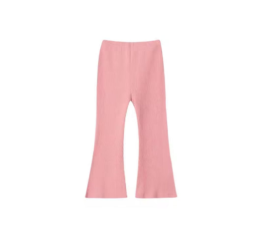 Pink ribbed Leggings