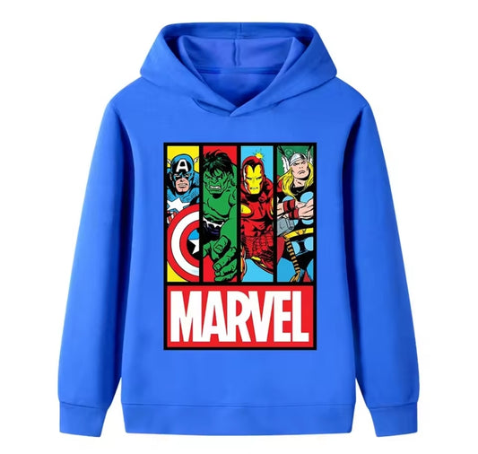 Blue Hooded Marvel crew