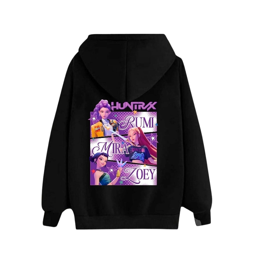 K Pop - Demon Hunters - Huntrix double-sided hoodie